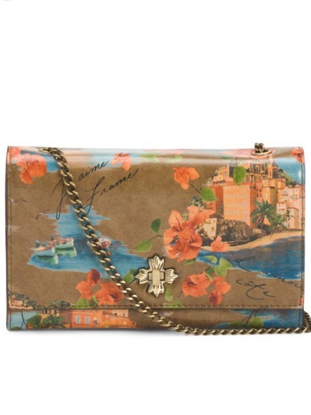Patricia Nash Giada French Riviera Leather Crossbody Bag Multi $149